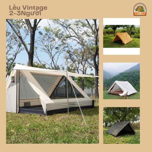 Cho thuê lều Vintage 2-3 người ( Trắng)